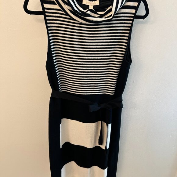 🖤 Etcetera Sleeveless Black & White Sweater Dress – Size M - Picture 2 of 4